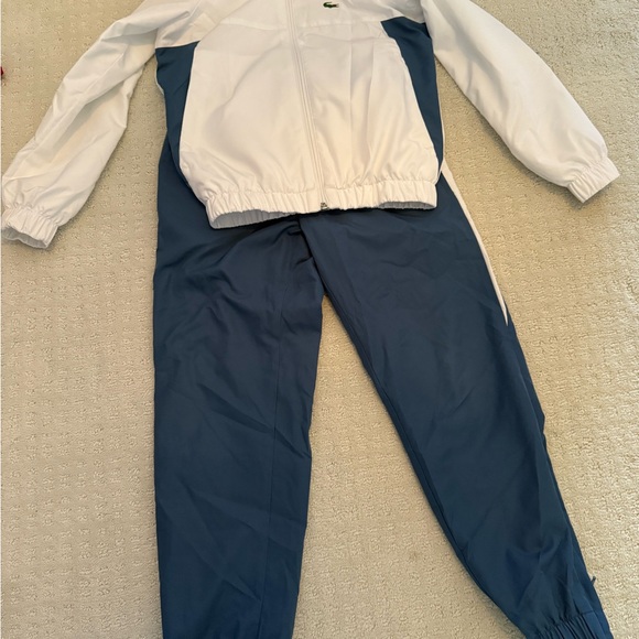 Lacoste Boy’s White and Navy Jogger Set - Picture 1 of 5